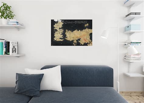 Buy Game Of Thrones Map Of Westeros And Essos Tv Show Cool Wall Decor