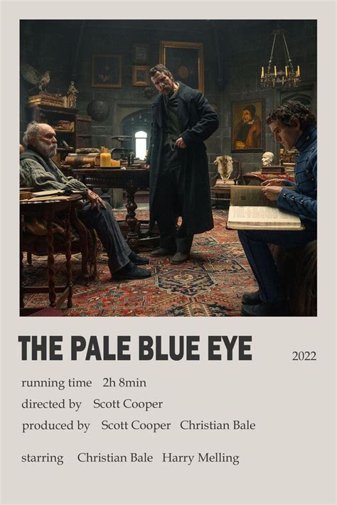 The Pale Blue Eye Poster With Two Men Sitting At A Table And One Man
