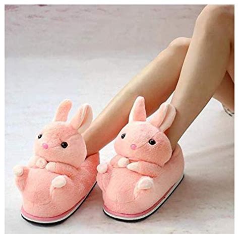 Womens Cute Animal Slippers Novelty Cozy Fuzzy Slippers Soft Plush