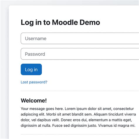 Moodle 4x How To Add A Custom Welcome Message To The Login Page