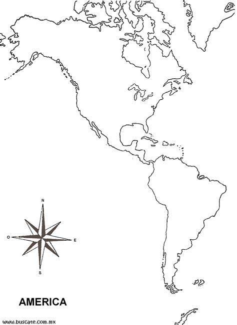 Mapa Del Continente Americano Sin Nombres Para Imprimir Mapa De PDMREA