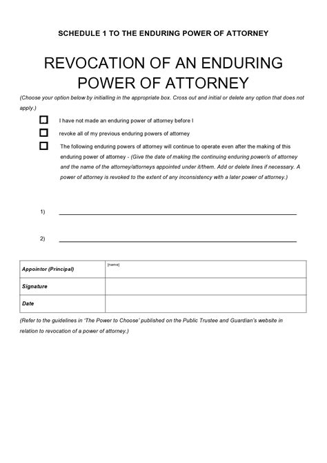 Printable Revocation Of Power Of Attorney Template Easily Customize
