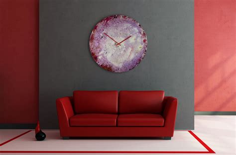 Extra Large Red Clock Contemporary Clocks For Sale By Artist Craig