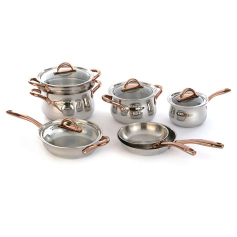 Berghoff Ouro Gold 1810 Stainless Steel 11 Piece Cookware Set Rose