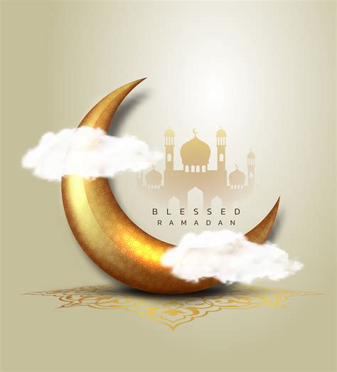 Ramadan Kareem Luxury Crescent 3d Gold Moon 935691 Vector Art at Vecteezy