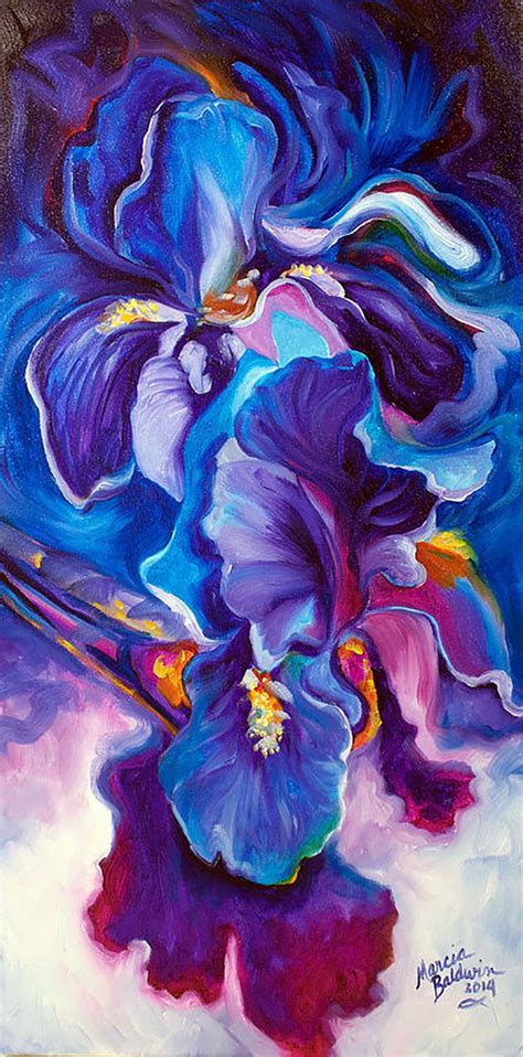 Iris Par Marcia Baldwin Abstract Paintings Abstract Flower Art