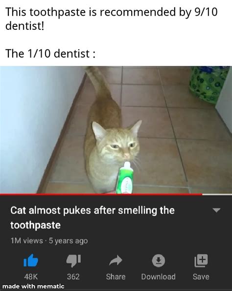 9 Out Of 10 Dentists Recommend This Toothpaste Rmemes