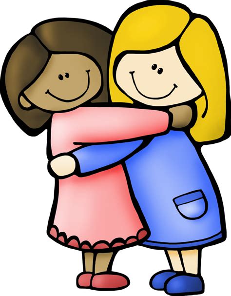 Two Friends Hugging Clipart Free Download On Clipartmag