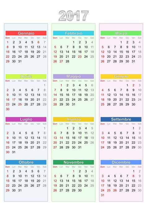 Clipart Calendario 2017