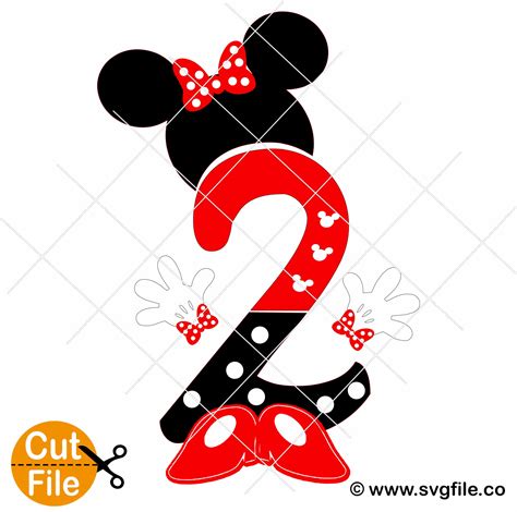 2nd Birthday Minnie Mouse Svg 099 Cent Svg Files Life