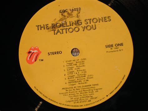 The Rolling Stones Tattoo You On Rolling Stones Records 1981 Etsy