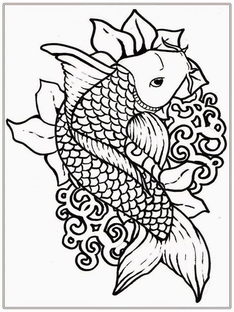 Koi Fish Coloring Pages To Download And Print For Free