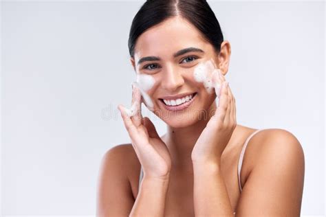 Proper Skin Care Means Cleansing It Properly Studio Shot Of A