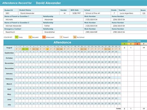 Employee Attendance Tracker Excel Template