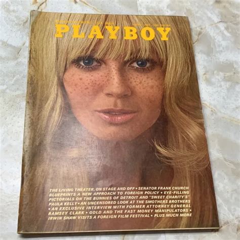 Playboy Magazine Vintage Centerfold August Frank Church Irwin Shaw