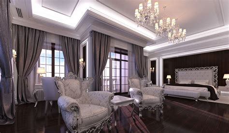 Glamour Bedroom Interior In Luxury Neoclassical Style