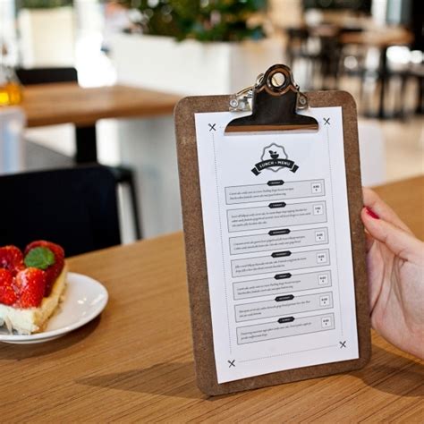 Free Restaurant Menu Clipboard Mockup In PSD DesignHooks