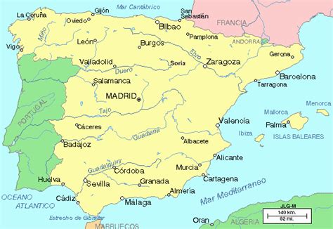 Mapa De España Por Provincias Y Rios Mapa Fisico