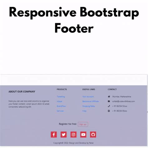 Bootstrap Footer Template For Every Website Style