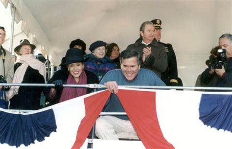florida memory governor jeb bush and wife columba during inauguration parade