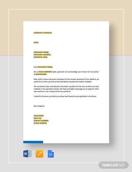 Free 10 Sample Rejection Letter Templates In Pdf Ms Word Pages