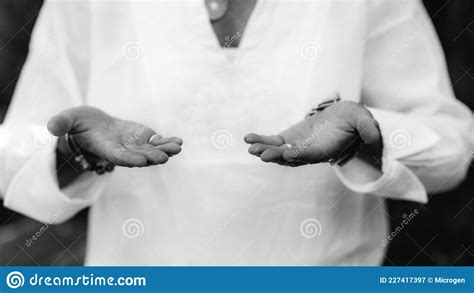 Giving Ability Meditation Hands Gesture Stock Image Image Of