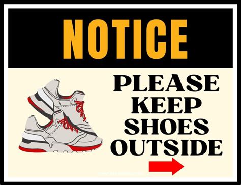 Printable Please Remove Your Shoes Sign