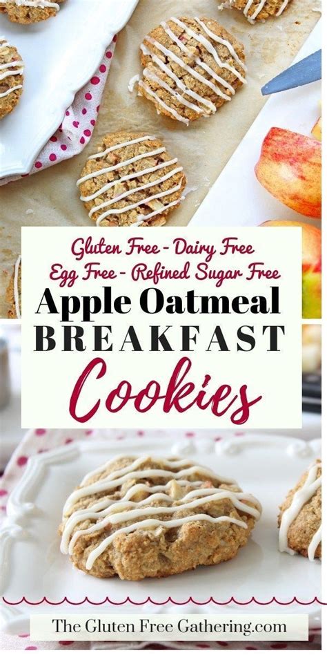 Pour the liquid mixture into the flour mixture and stir just until combined. Gluten Free Apple Oatmeal Breakfast Cookies - Egg & Dairy Free with Refined Sugar Free… | Dairy ...