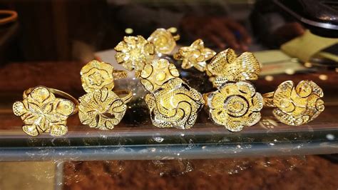 Light Weight Turkish Designs Gold Rings Gold Ring Anguthi Ring