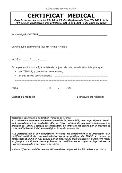 Exemple De Attestation Certificat Medical Doc Pdf Page 1 Sur 1 Riset