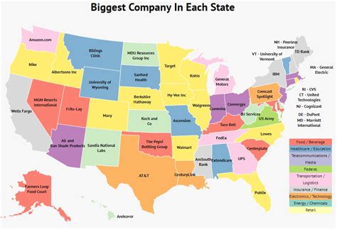 There are currently 50 states in the united states. Mapping The Biggest Company In Each State - Zippia