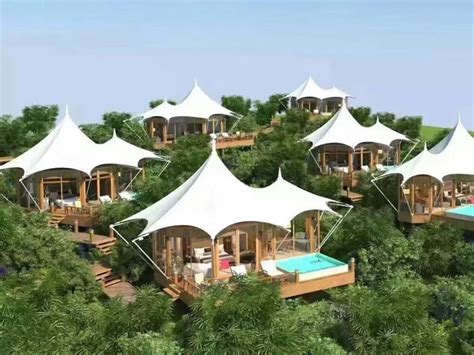 Luxury Sustainable Hospitality Rainforest Resort With Tent Pool Villas Thailand