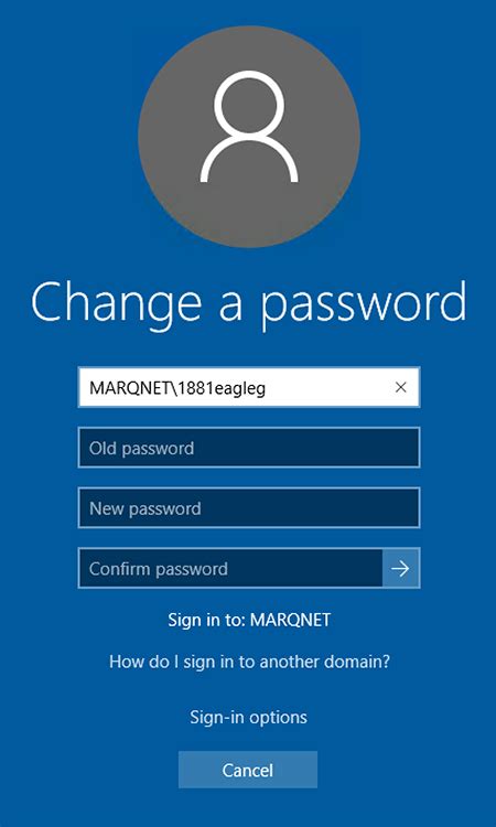 Change Your Password Via Windows It Services Marquette University