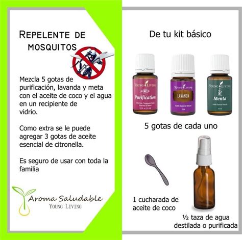 Repelente De Mosquitos Con Kit Básico Young Essential Oils Essential