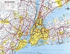 New York and Vicinity roads map free large scale highways detailed