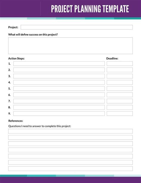 Printable Project Planner Template Inspirational Professional Project Pla Project Planning