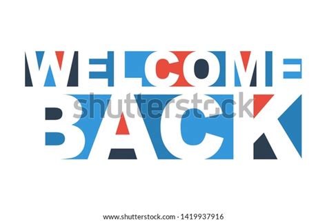 Colorful Vector Illustration Banner Welcome Back Stock Vector Royalty
