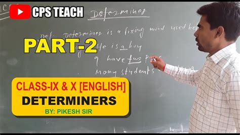 Class Ix And X English Grammar Determiners Part 2 Youtube