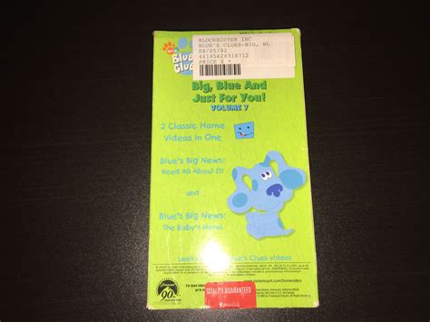 Blue S Clues Big Blue And Just For You Volume VHS Blues Clues Blues Clues Clue