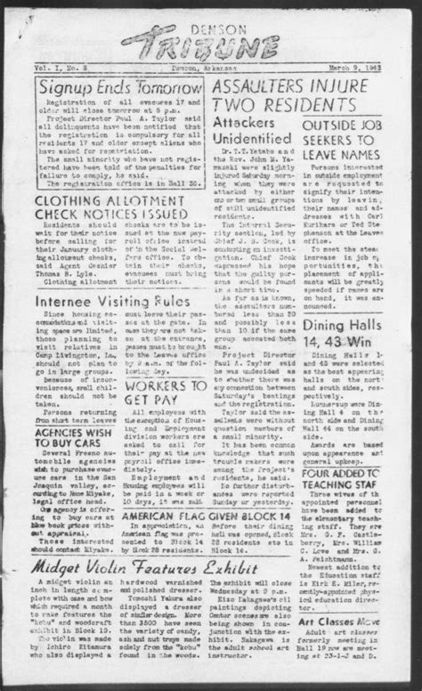 Japanese American Internment Camp Newspapers 1942 To 1946 Available