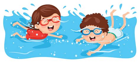 Vector Illustration Of Kid Swimming Stock Illustration Download Image
