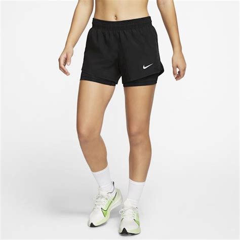 Nike Womens 2 In 1 Running Shorts Black Ck1004 010 Footycom