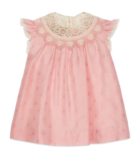 Gucci Kids Pink Double G And Star Dress 3 36 Months Harrods Uk