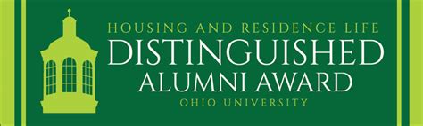 Housing And Residence Life Distinguished Alumni Award Ohio University