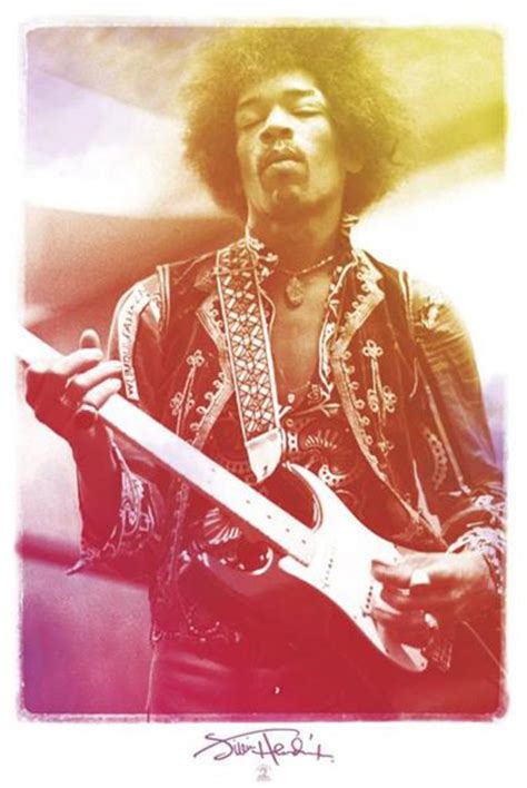 Jimi Hendrix Legendary Guitar Photo Music Cool Wall Decor Art Print