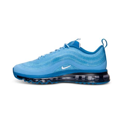 Nike Mens Air Max 97 Running Sneakers From Finish Line In Blue For Men University Blue Military