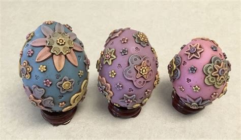 Polymer Clay Easter Eggs By Lisa Haney Polymer Clay Creations Polymer