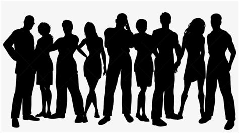 Download Transparent Silhouette Teenager Group Silhouette Pngkit