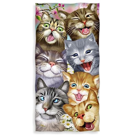 Cat Towels Kritters In The Mailbox Cat Towel For Kitchen Bath Or Beach