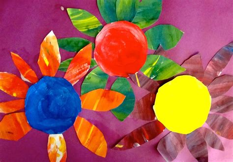 Colorwheel Flowers Art Lesson Deep Space Sparkle Colorful Art